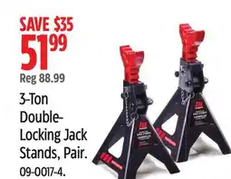 Canadian Tire 3-Ton Double-Locking Jack Stands, Pair offer