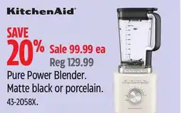 Canadian Tire KitchenAid Pure Power Blender offer