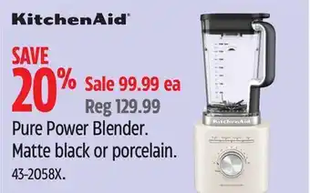 Canadian Tire KitchenAid Pure Power Blender offer