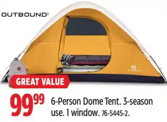 Canadian Tire OUTBOUND 6-Person Dome Tent offer