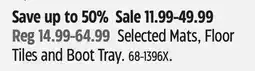 Canadian Tire Selected Mats, Floor Tiles and Boot Tray offer
