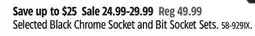 Canadian Tire Selected Black Chrome Socket and Bit Socket Sets offer