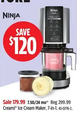 Canadian Tire NINJA Creami Ice Cream Maker offer