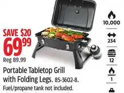 Canadian Tire Portable Tabletop Grill with Folding Legs offer