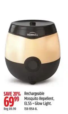 Canadian Tire Thermacell Rechargeable Mosquito Repellent, EL55 + Glow Light offer