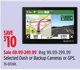 Canadian Tire Selected Dash or Backup Cameras or GPS offer