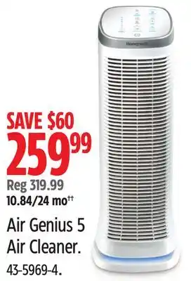 Canadian Tire Honeywell Air Genius 5 Air Cleaner offer