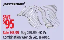 Canadian Tire MASTERCRAFT 60-Pc Combination Wrench Set offer