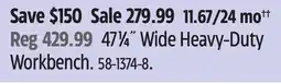Canadian Tire 47¼〞 Wide Heavy-Duty Workbench offer