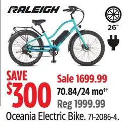 Canadian Tire Oceania Electric Bike offer