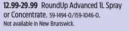 Canadian Tire RoundUp Advanced 1L Spray or Concentrate offer