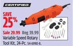 Canadian Tire Variable Speed Rotary Tool Kit, 24-Pc offer
