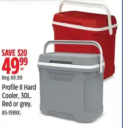 Canadian Tire IGLOO Profile II Hard Cooler, 30L. Red or grey offer