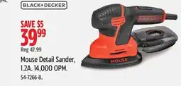 Canadian Tire Mouse Detail Sander, 1.2A. 14,000 OPM offer