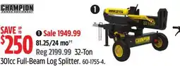 Canadian Tire CHAMPION 32-Ton 301cc Full-Beam Log Splitter offer