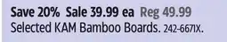 Canadian Tire Selected KAM Bamboo Boards offer