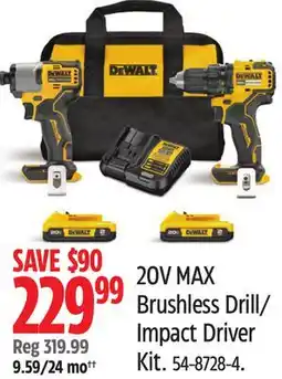 Canadian Tire 20V MAX Brushless Drill/Impact Driver Kit offer