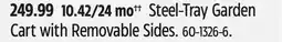 Canadian Tire Steel-Tray Garden Cart with Removable Sides offer