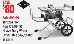 Canadian Tire SKILSAW 10 Heavy-Duty Worm Drive Table Saw/Stand offer