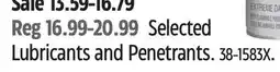 Canadian Tire Selected Lubricants and Penetrants offer