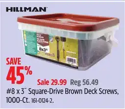 Canadian Tire 8 x 3˝ Square-Drive Brown Deck Screws offer