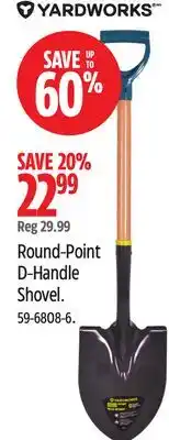 Canadian Tire Round-Point D-Handle Shovel offer