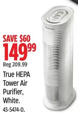 Canadian Tire True HEPA Tower Air Purifier, White offer