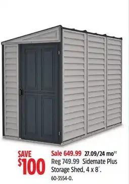 Canadian Tire Sidemate Plus Storage Shed offer