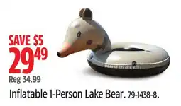 Canadian Tire Inflatable 1-Person Lake Bear offer