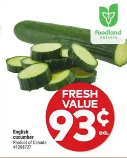 Giant Tiger English cucumber offer