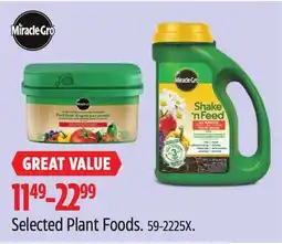 Canadian Tire Miracle-Gro Selected Plant Foods offer