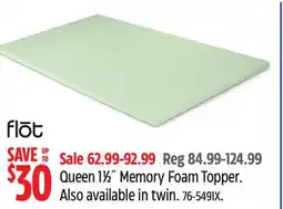 Canadian Tire Queen 1½ Memory Foam Topper offer