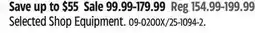 Canadian Tire Selected Shop Equipment offer