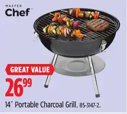Canadian Tire MASTER CHEF 14 Portable Charcoal Grill offer