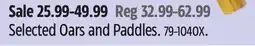 Canadian Tire Selected Oars and Paddles offer