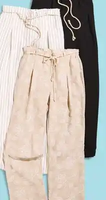 Giant Tiger Rope belt wide leg pants offer