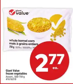 Giant Tiger Giant Value frozen vegetables offer