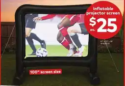 Giant Tiger inflatable projector screen offer