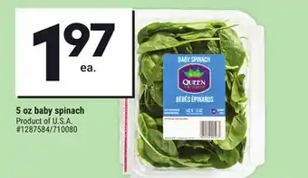 Giant Tiger 5 oz baby spinach offer