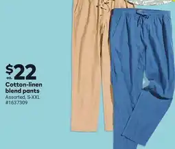 Giant Tiger Cotton-linen blend pants offer