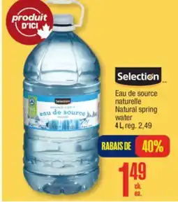 Jean Coutu Selection Natural spring water offer