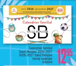Jean Coutu 2026-2027 Salut-Bonjour family calendar offer