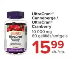 Jean Coutu Webber naturals UltraCran Cranberry offer
