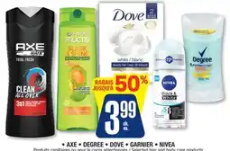 Jean Coutu Axe, Degree, Dove, Garnier or Nivea Selected hair and body care products offer