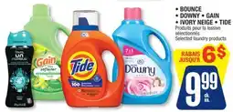 Jean Coutu BOUNCE, DOWNY, GAIN, IVORY NEIGE, TIDE Selected laundry products offer