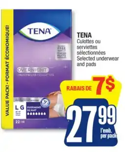 Jean Coutu TENA Selected underwear and pads offer