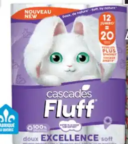 Familiprix Cascades Fluff Excellence soft bathroom tissue rolls - Jumbo 12un offer