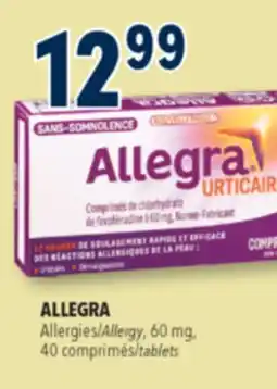 Familiprix Allegra 12h Hives Relief Tablets for Allergic Skin Reactions 40un offer