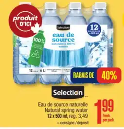 Jean Coutu Natural spring water offer