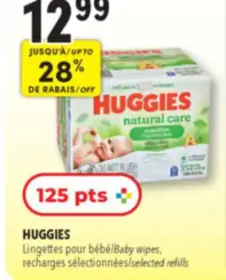 Familiprix Huggies Natural Care sensitive skin & fragrance free baby wipes 2x176un offer